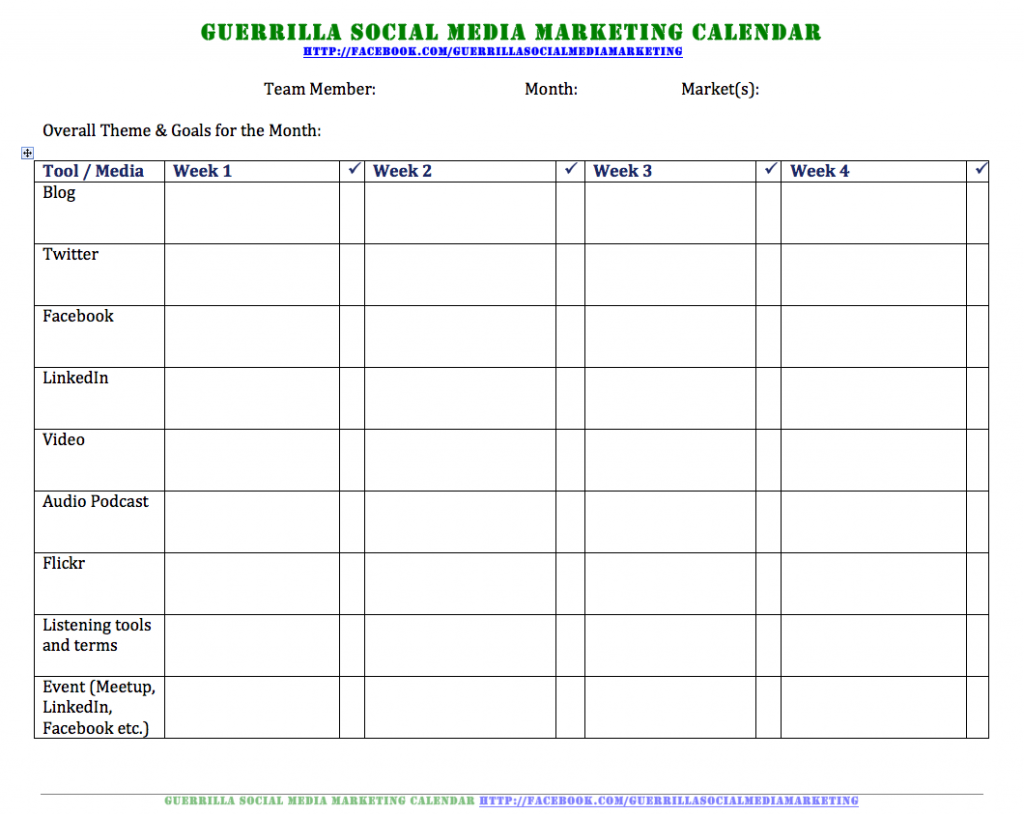 Social Media Calendar - Sample - Template | Shane Gibson's Podcast