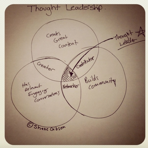 Thought leadership venn diagram infographic