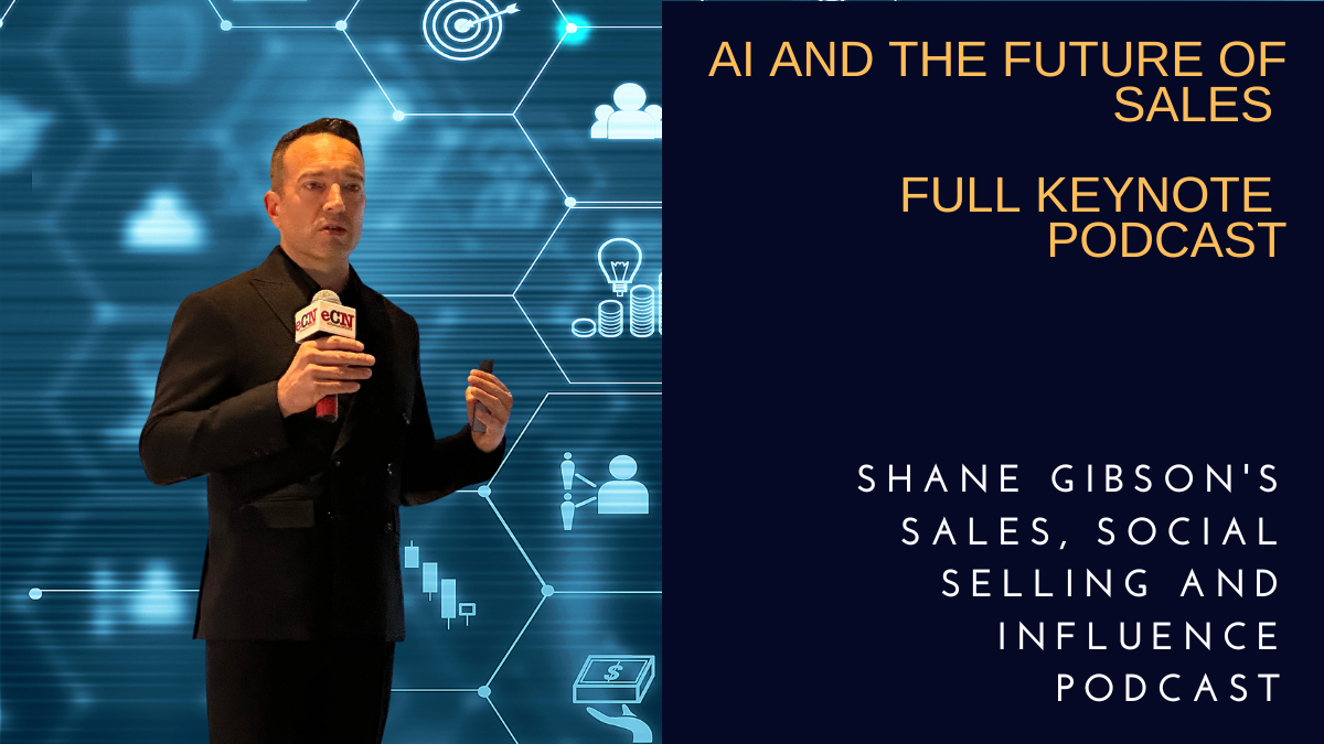 Full AI Keynote – Shane Gibson Speaker on Sales and Sales Leadership with AI